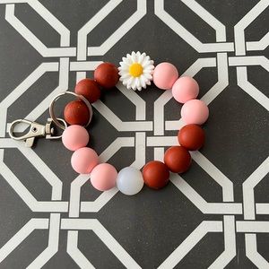 Silicone Bead Keychain Wristlet